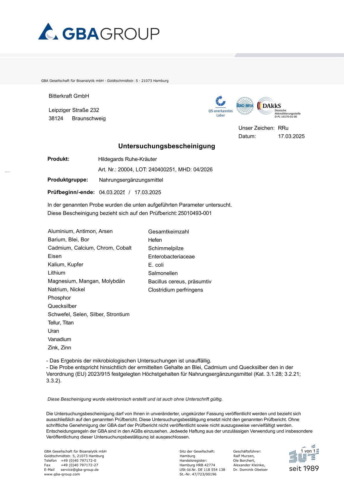 Hildegards Ruhe-Kräuter