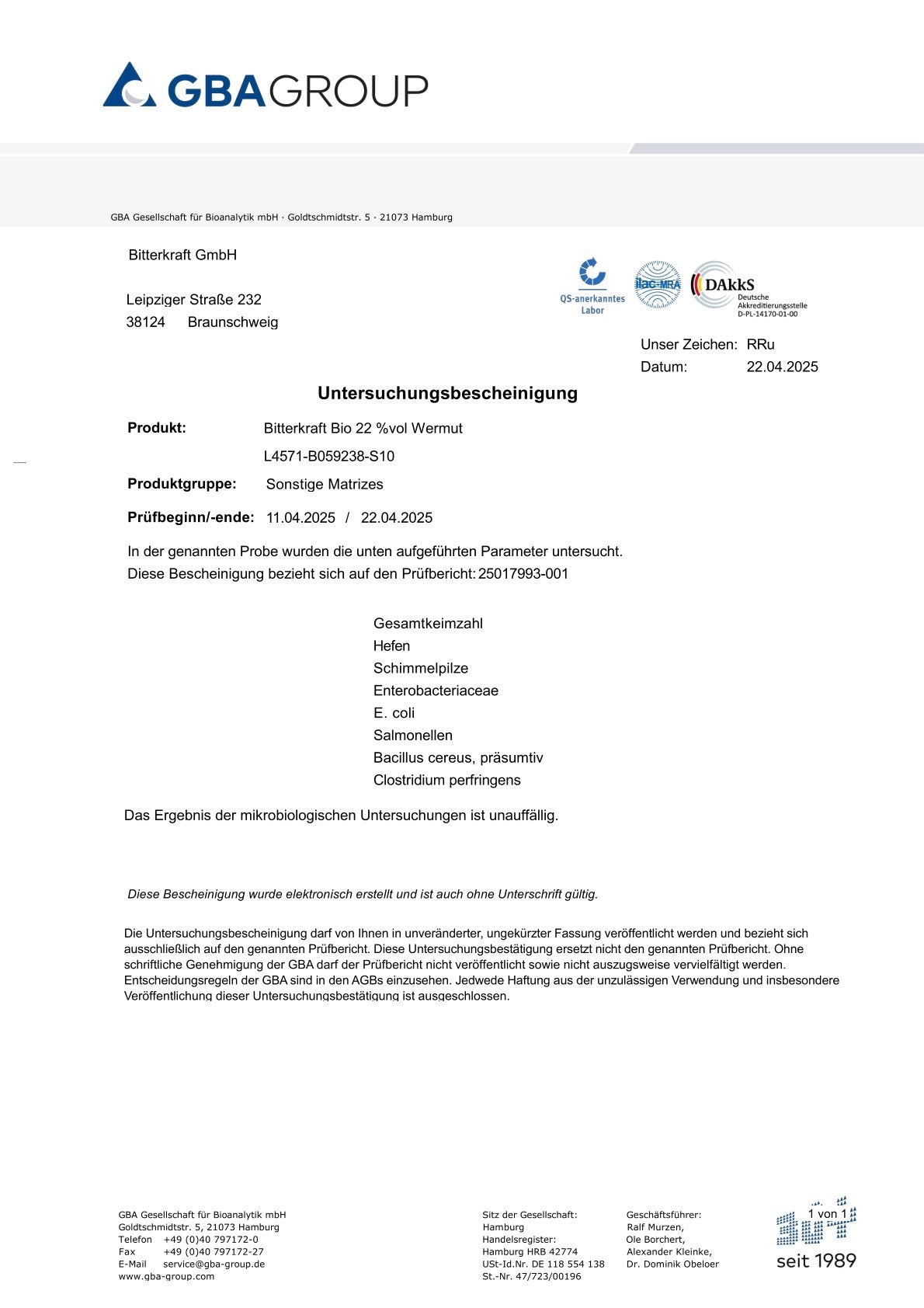 BitterKraft! Signature 200ml (BIO)