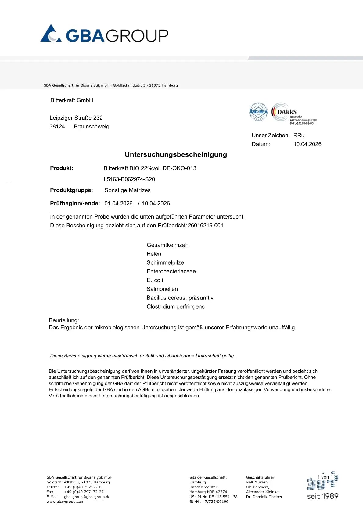 BitterKraft! Original Tropfen (BIO) 200ml