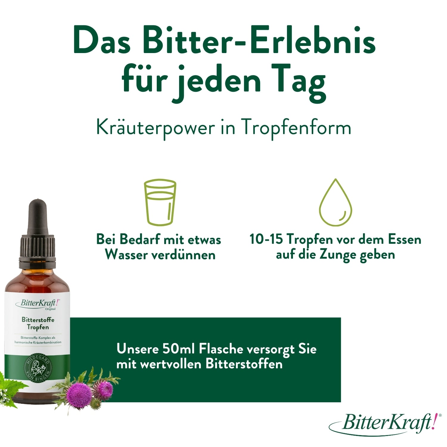 BitterKraft! Original Tropfen (BIO) 50ml mit Pipette