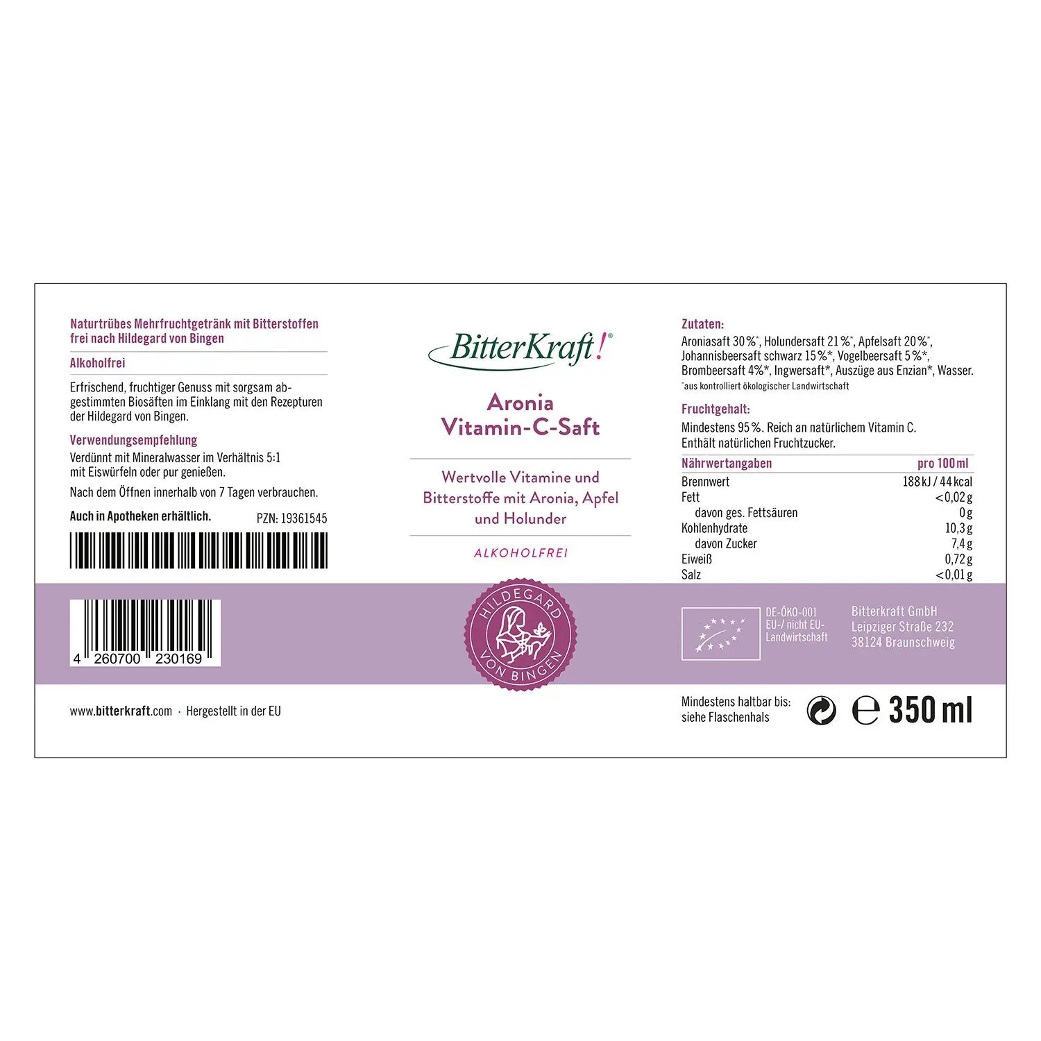 Aronia Vitamin-C-Saft (BIO) 350ml