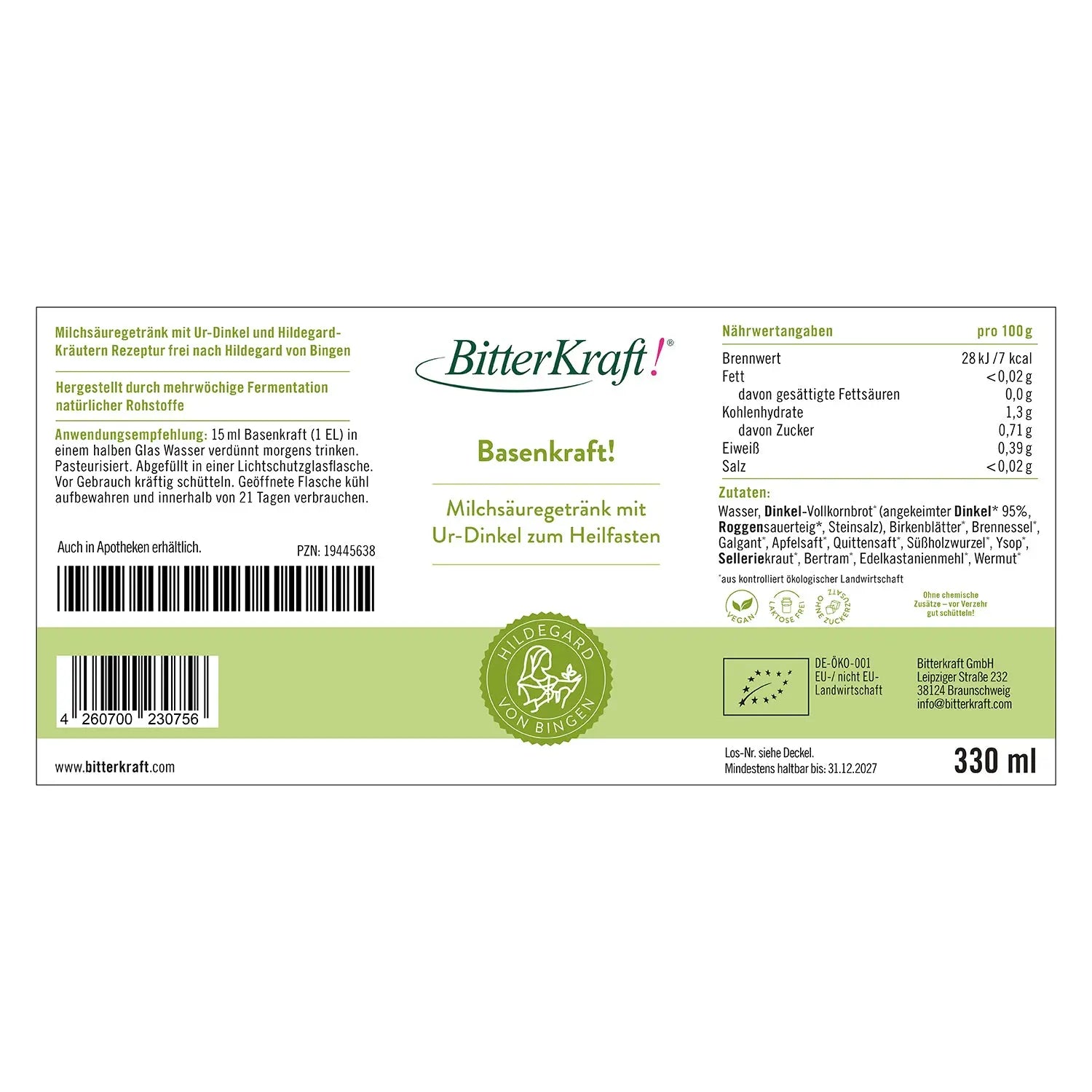 Basenkraft! Original (BIO) Bitterkraft GmbH - Bitterkraft