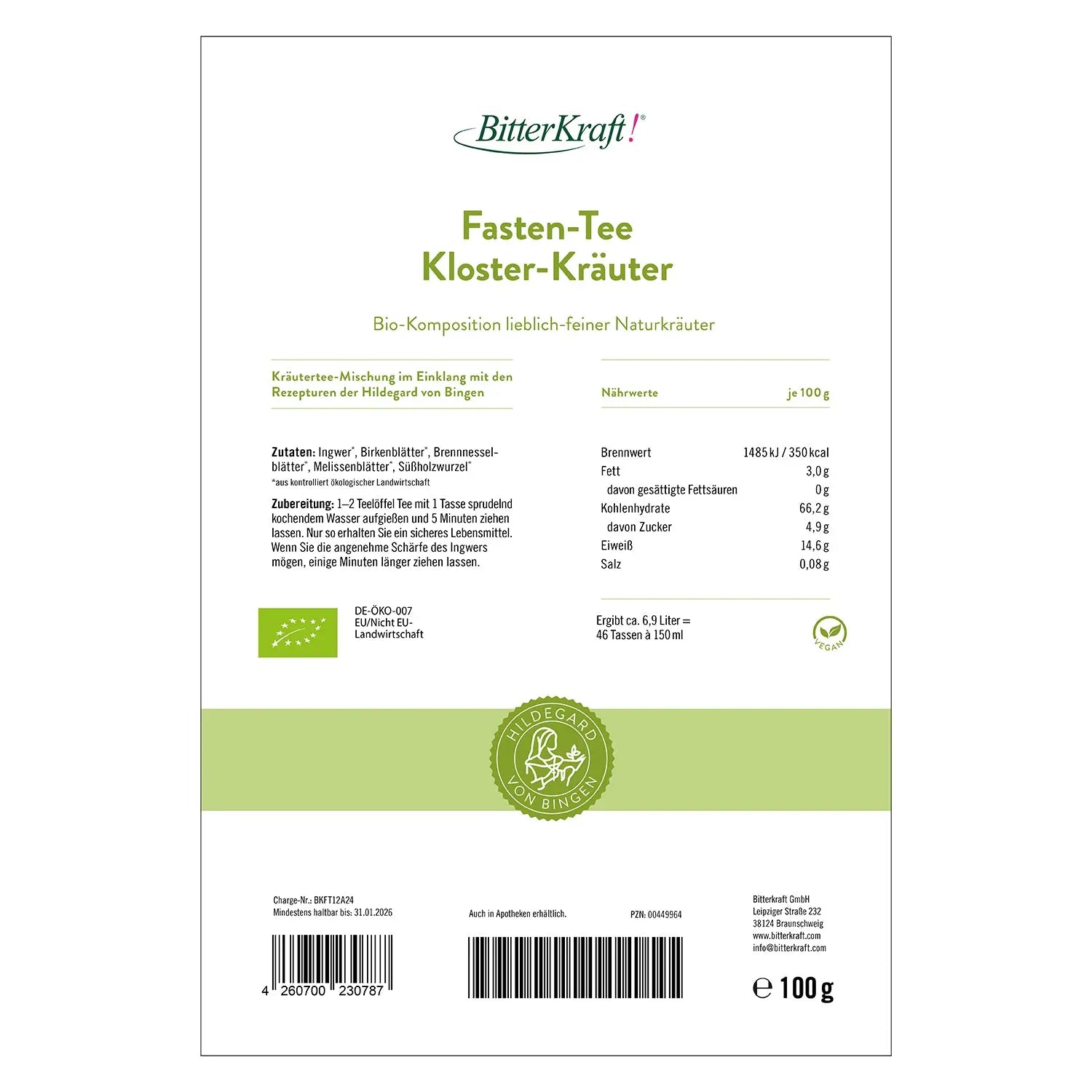 Fasten-Tee Kloster-Kräuter Bitterkraft GmbH - Bitterkraft