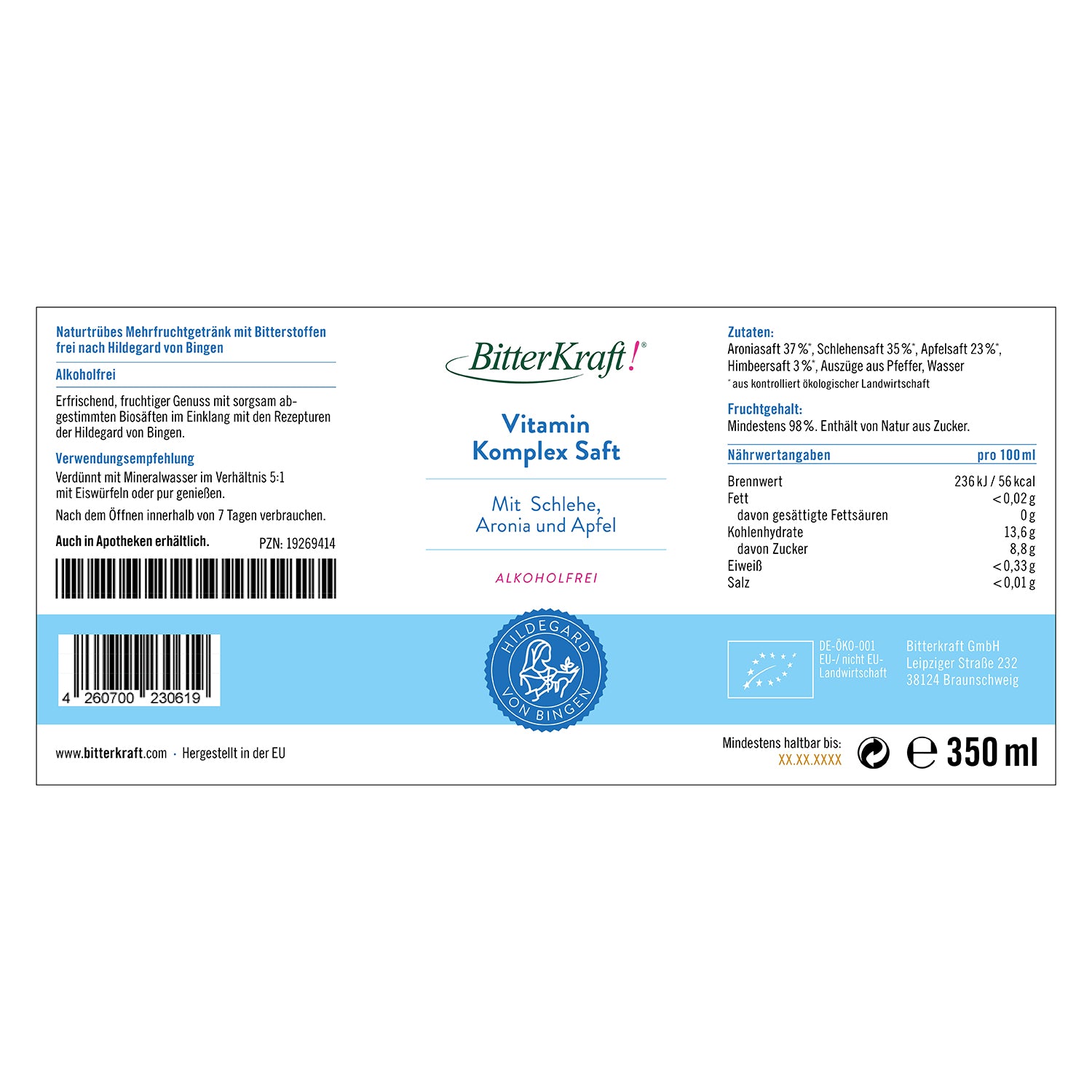 Aronia Vitamin Komplex Saft (BIO) 350ml