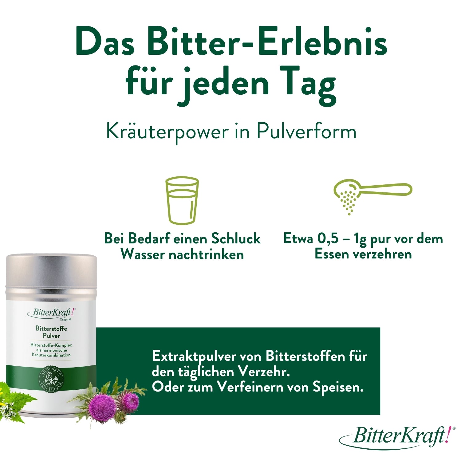 BitterKraft! Bitterstoffe Pulver 100g