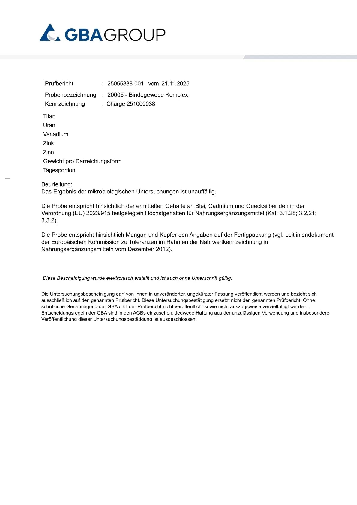 BitterKraft! Bindegewebe-Komplex