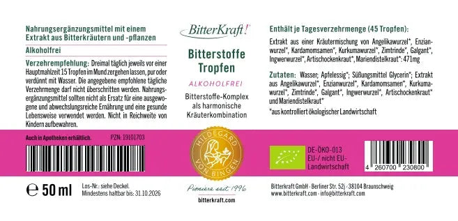 BitterKraft! Original Alkoholfrei 50ml Pipette (BIO)