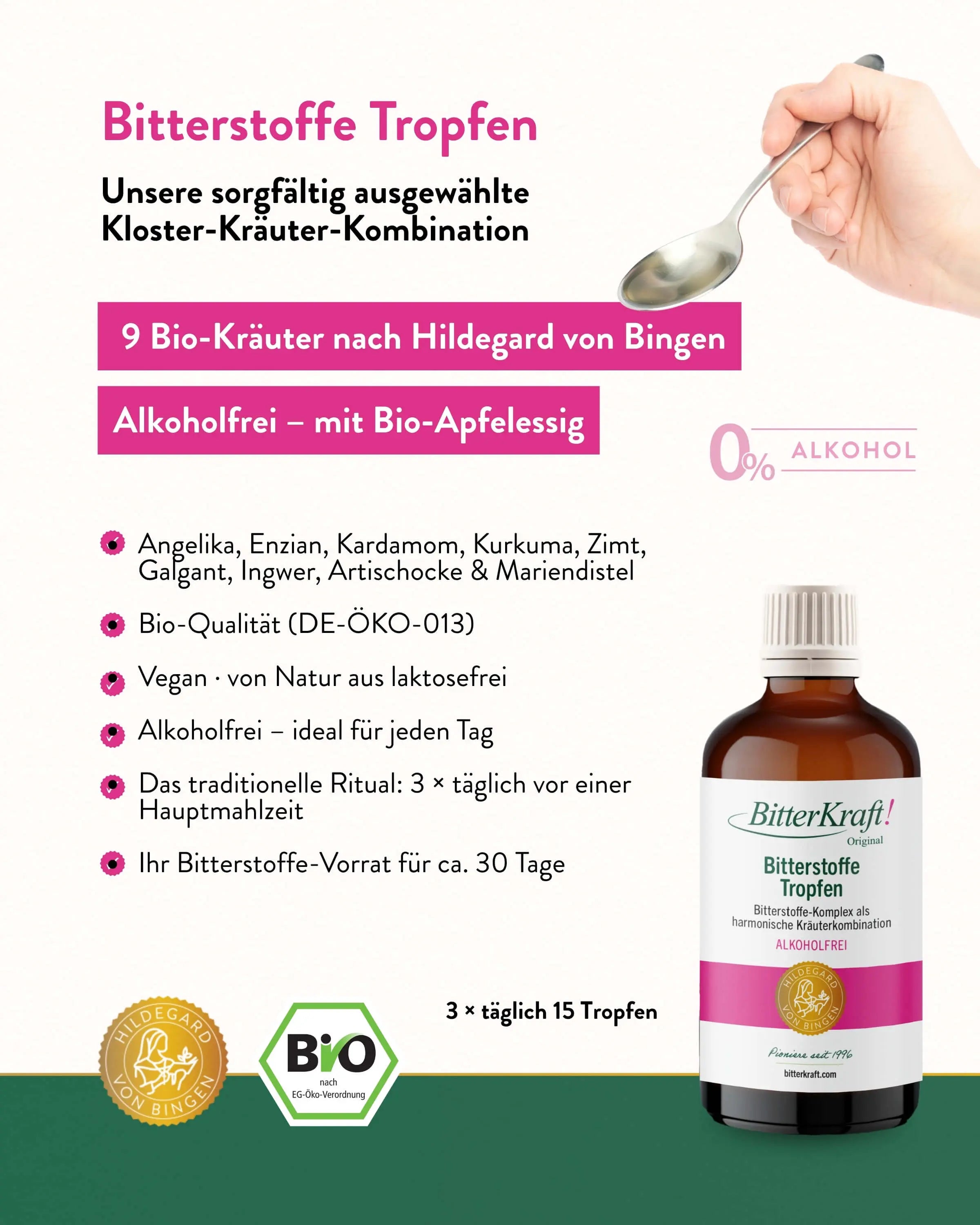 BitterKraft! Original Alkoholfrei (BIO) 100ml + Gratis Spray