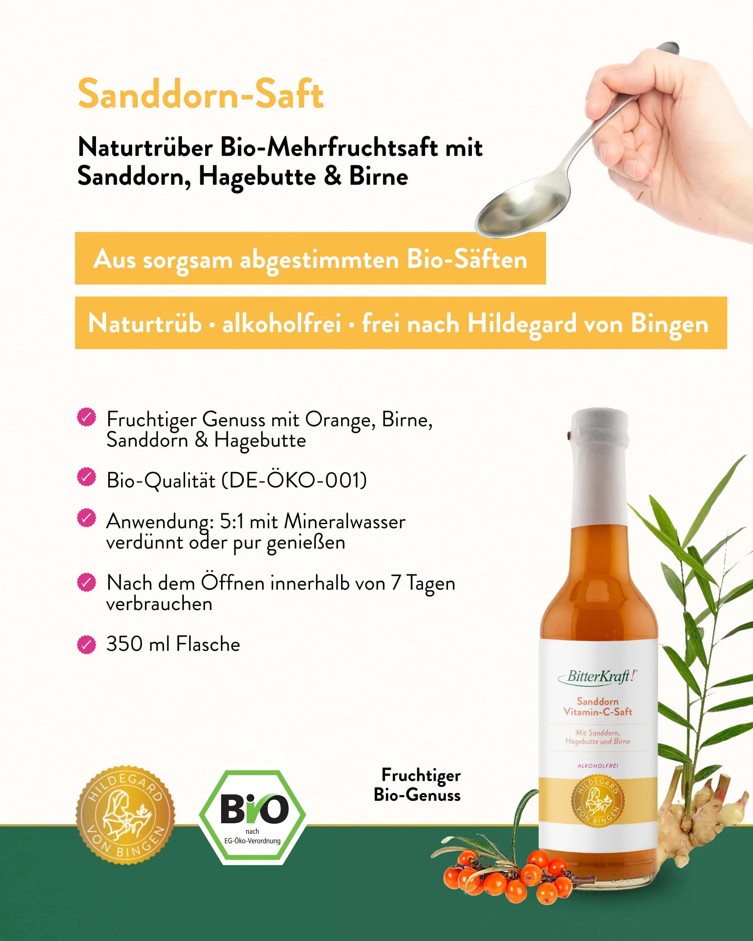 Sanddorn-Saft (BIO) 350ml
